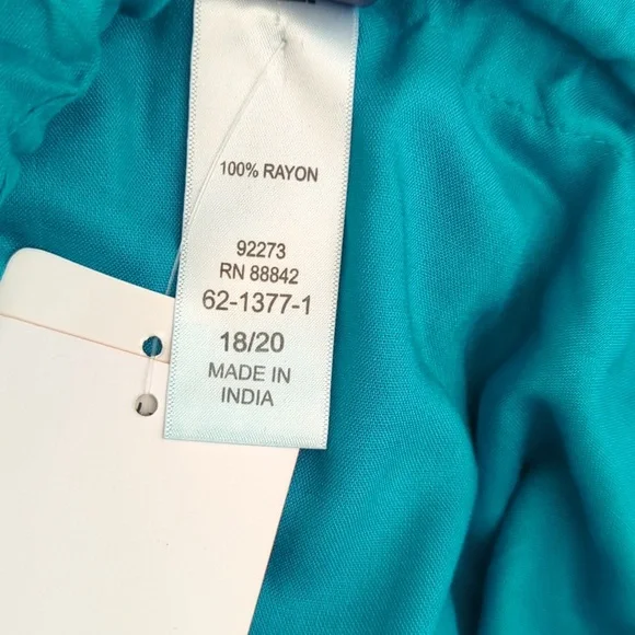 Swimsuits for All Teal Tenley Surplice Coverup Short Dress Size 18/20 - Picture 12 of 12